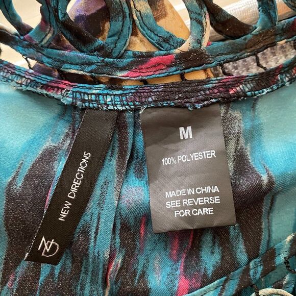 New Directions Sleeveless Boho Womens Top Size M - Picture 5 of 6